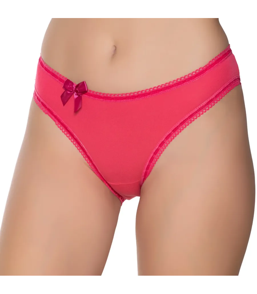 Gümüş İç Giyim 6039 Kadın Likralı Beli Şeritli Kurdeleli Bikini