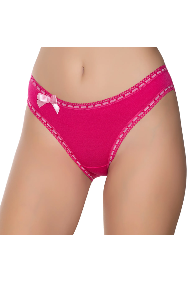 Gümüş İç Giyim 6039 Kadın Likralı Beli Şeritli Kurdeleli Bikini