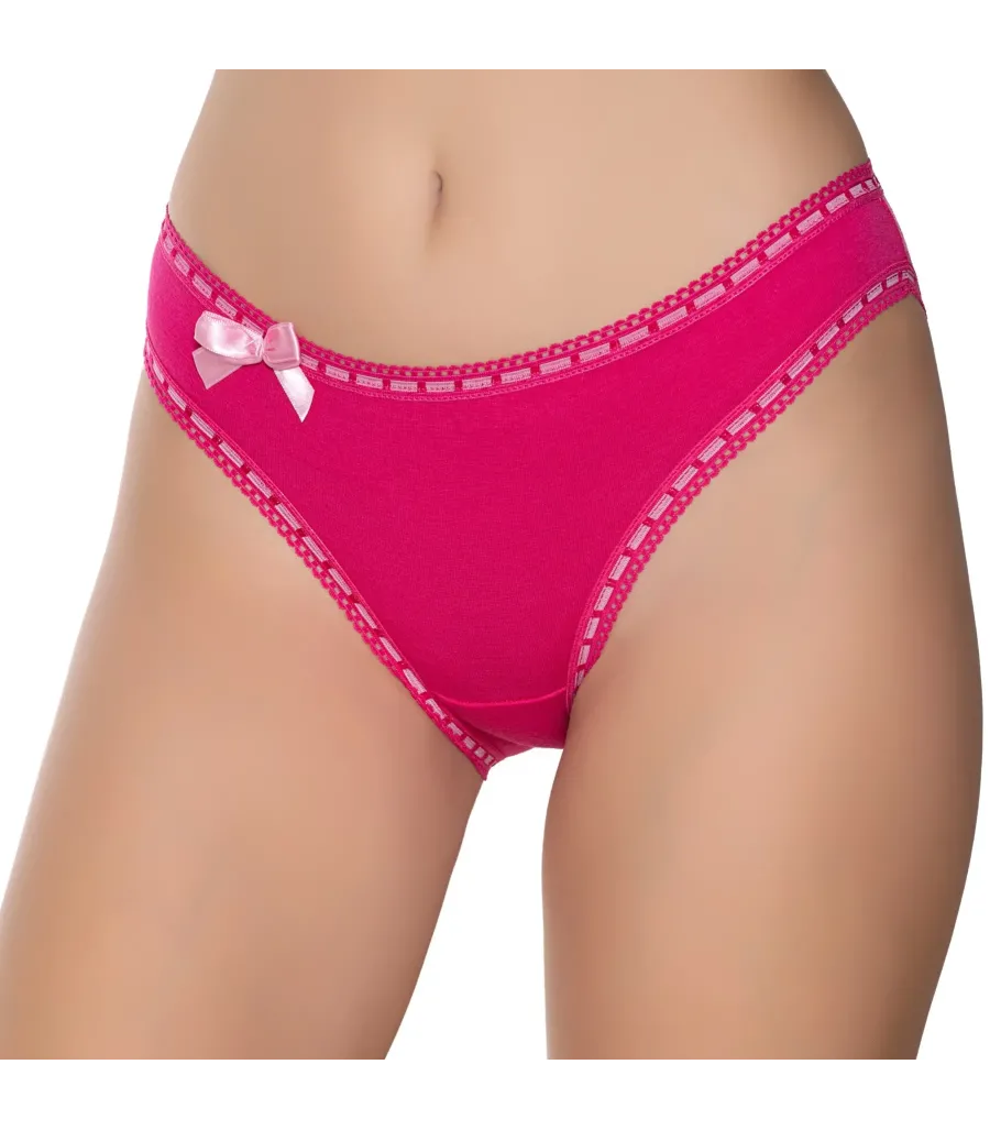 Gümüş İç Giyim 6039 Kadın Likralı Beli Şeritli Kurdeleli Bikini