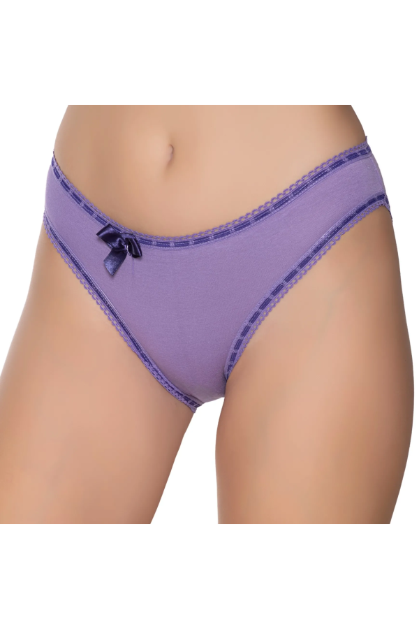 Gümüş İç Giyim 6039 Kadın Likralı Beli Şeritli Kurdeleli Bikini