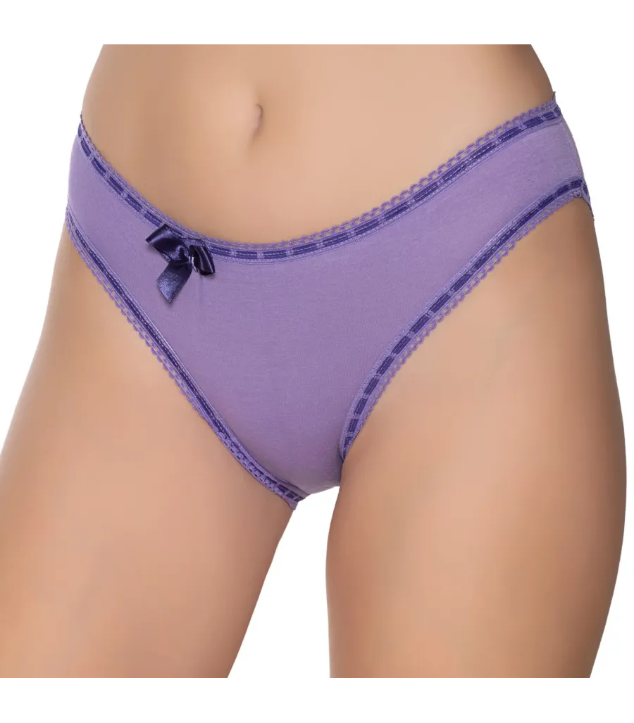 Gümüş İç Giyim 6039 Kadın Likralı Beli Şeritli Kurdeleli Bikini