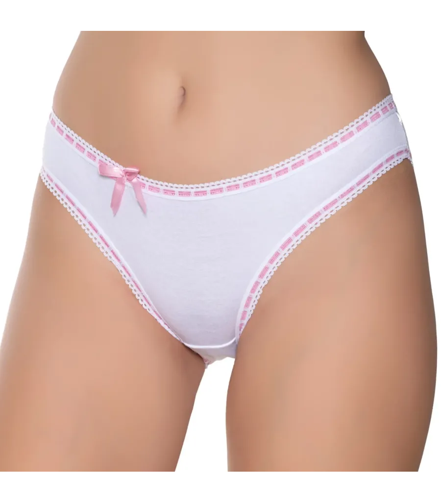 Gümüş İç Giyim 6039 Kadın Likralı Beli Şeritli Kurdeleli Bikini