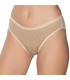 Gümüş İç Giyim 6043 Kadın Likralı İnce Bel Puantiyeli Bikini Ten