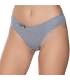 Gümüş İç Giyim 6043 Kadın Likralı İnce Bel Puantiyeli Bikini Gri