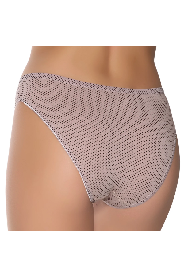 Gümüş İç Giyim 6043 Kadın Likralı İnce Bel Puantiyeli Bikini