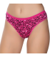 Gümüş İç Giyim 6044 Kadın Likralı Daire Baskılı Bikini Fuşya