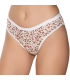 Gümüş İç Giyim 6044 Kadın Likralı Daire Baskılı Bikini Beyaz
