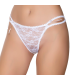 Gümüş İç Giyim 6046 Kadın Likralı İpli Tül Dantel Bikini Beyaz
