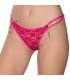 Gümüş İç Giyim 6046 Kadın Likralı İpli Tül Dantel Bikini Fuşya
