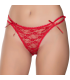 Gümüş İç Giyim 6046 Kadın Likralı İpli Tül Dantel Bikini Kırmızı