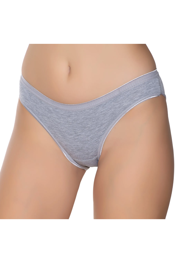 Gümüş İç Giyim 6051 Kadın Likralı İnce Bel İz Yapmaz Bikini Gri