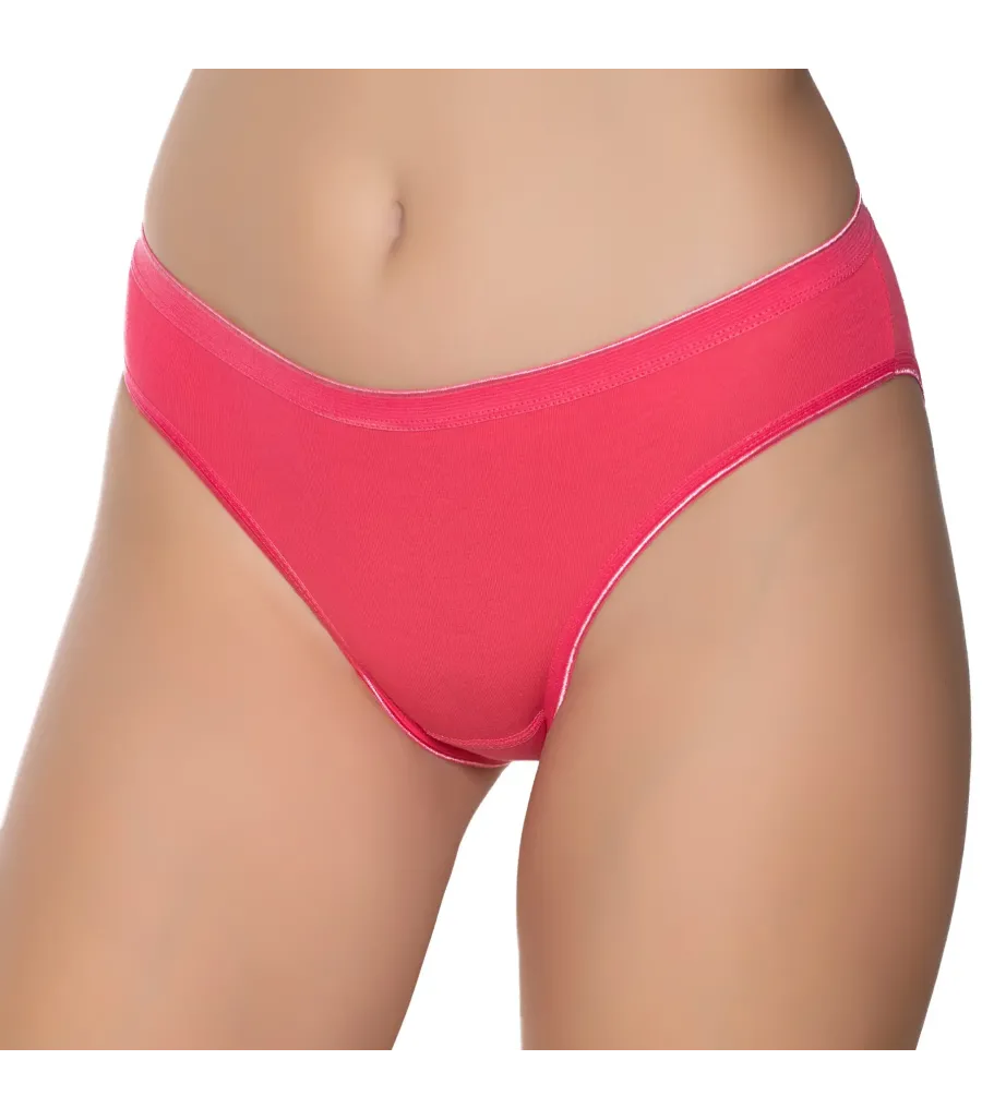 Gümüş İç Giyim 6051 Kadın Likralı İnce Bel İz Yapmaz Bikini Nar