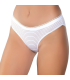 Gümüş İç Giyim 6052 Kadın Likralı Beli Simli Bikini Beyaz
