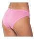 Gümüş İç Giyim 6052 Kadın Likralı Beli Simli Bikini Beyaz Pembe