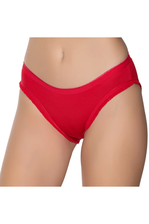 Gümüş İç Giyim 6056 Kadın Likralı Fırfır Paça Bikini