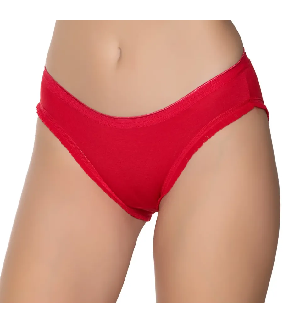 Gümüş İç Giyim 6056 Kadın Likralı Fırfır Paça Bikini