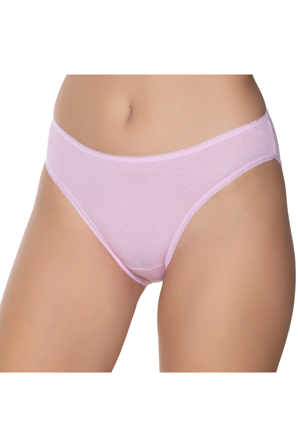 Gümüş İç Giyim 6067 Kadın Likralı Desenli Bikini Pembe