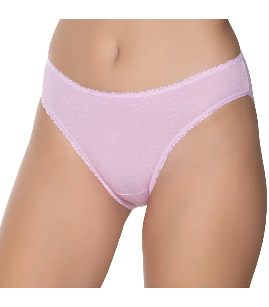 Gümüş İç Giyim 6067 Kadın Likralı Desenli Bikini Pembe