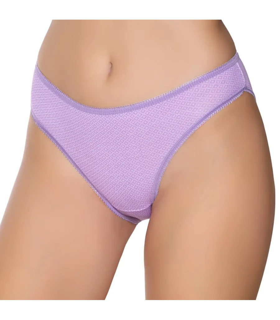 Gümüş İç Giyim 6067 Kadın Likralı Desenli Bikini Lila