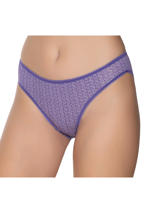 Gümüş İç Giyim 6067 Kadın Likralı Desenli Bikini Mor