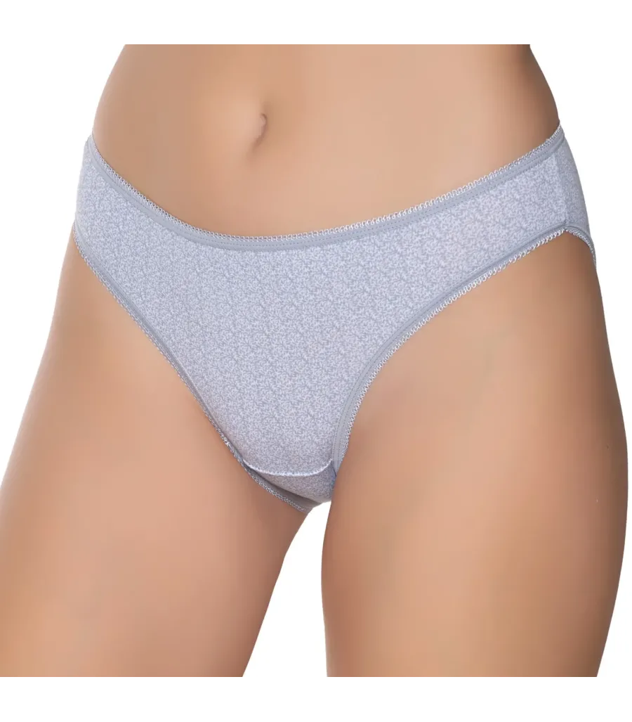 Gümüş İç Giyim 6067 Kadın Likralı Desenli Bikini Gri