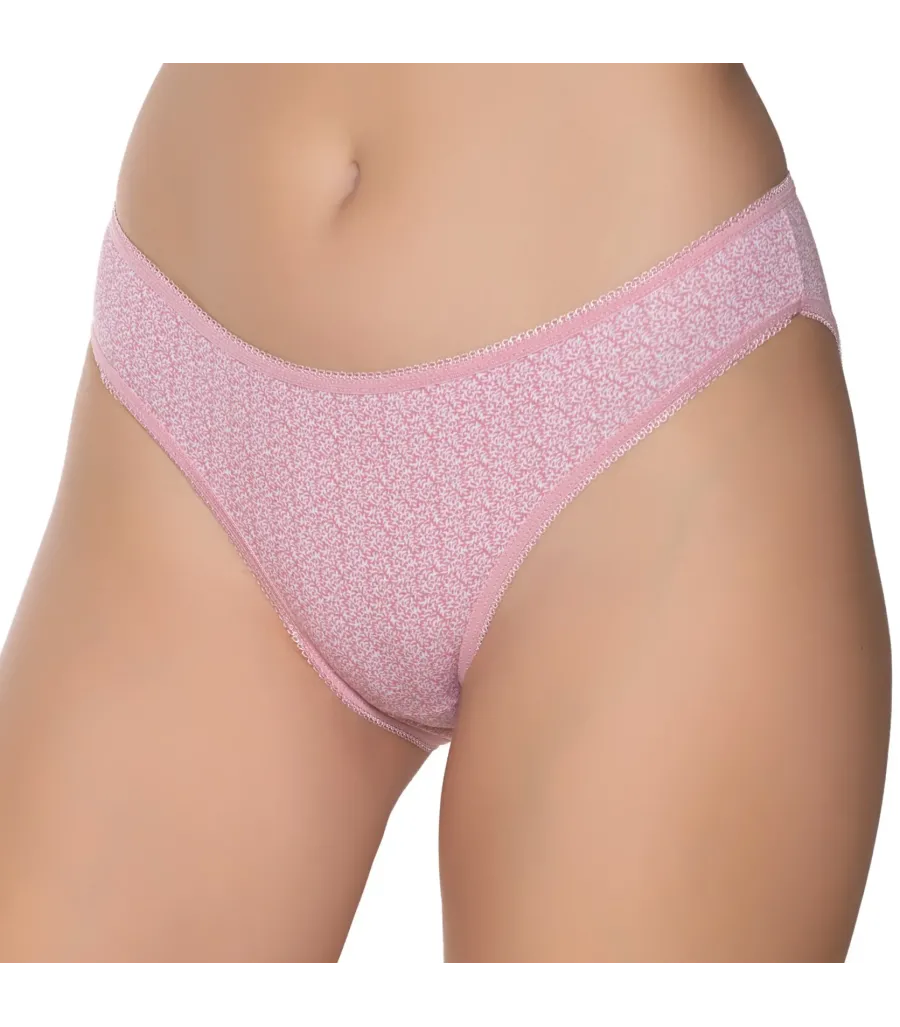 Gümüş İç Giyim 6067 Kadın Likralı Desenli Bikini Pudra