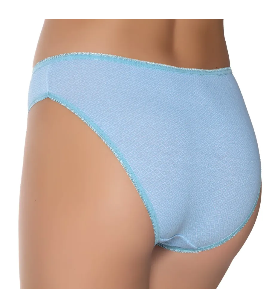 Gümüş İç Giyim 6067 Kadın Likralı Desenli Bikini Turkuaz