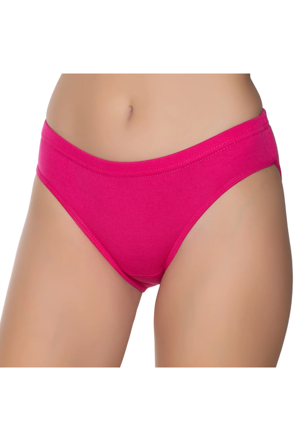 Gümüş İç Giyim 6090 Kadın Ribana Reçme Bel Bikini Fuşya