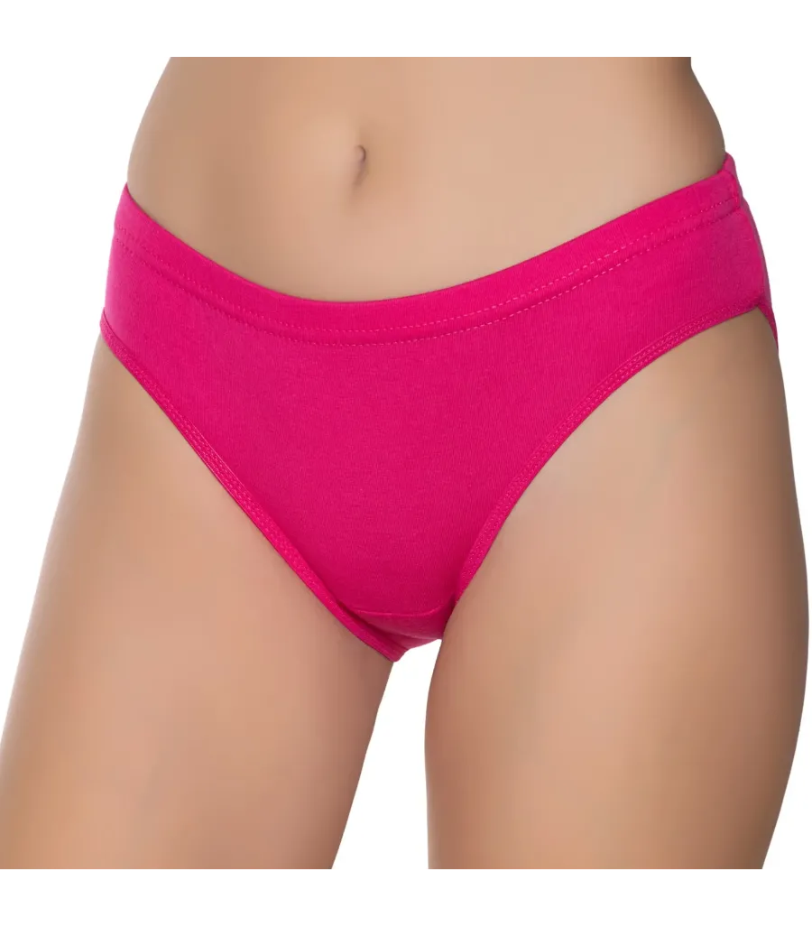 Gümüş İç Giyim 6090 Kadın Ribana Reçme Bel Bikini Fuşya