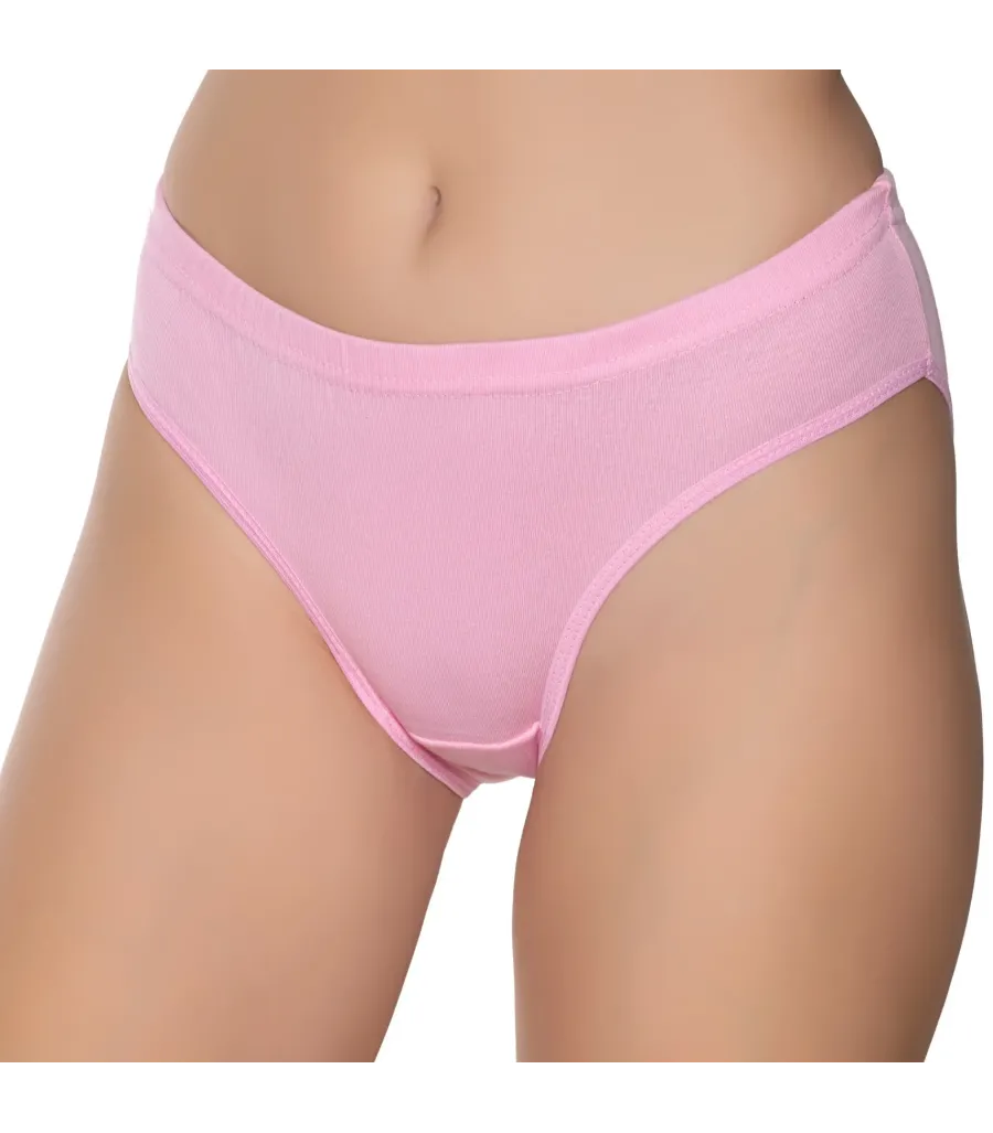 Gümüş İç Giyim 6090 Kadın Ribana Reçme Bel Bikini Pembe