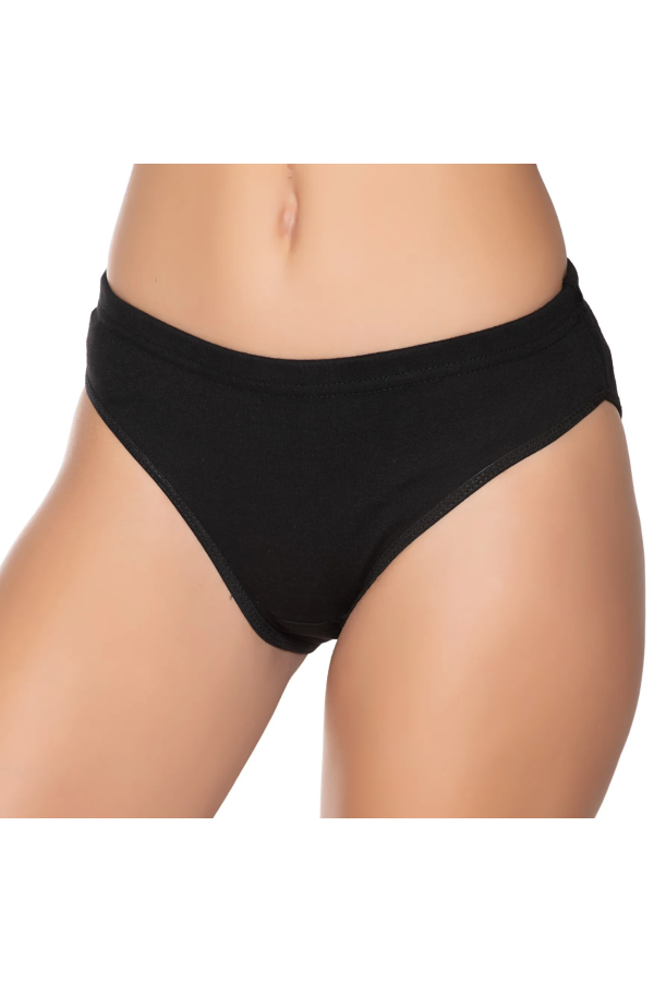 Gümüş İç Giyim 6090 Kadın Ribana Reçme Bel Bikini Siyah