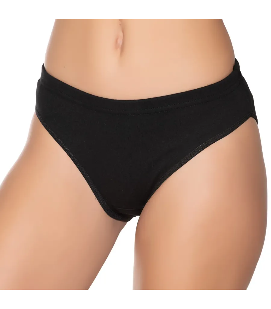 Gümüş İç Giyim 6090 Kadın Ribana Reçme Bel Bikini Siyah