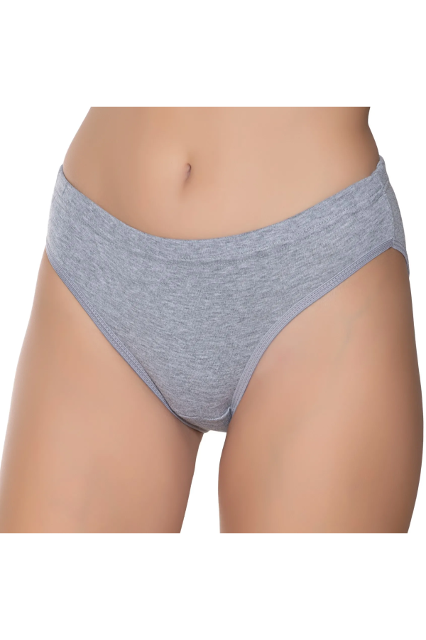Gümüş İç Giyim 6090 Kadın Ribana Reçme Bel Bikini Gri