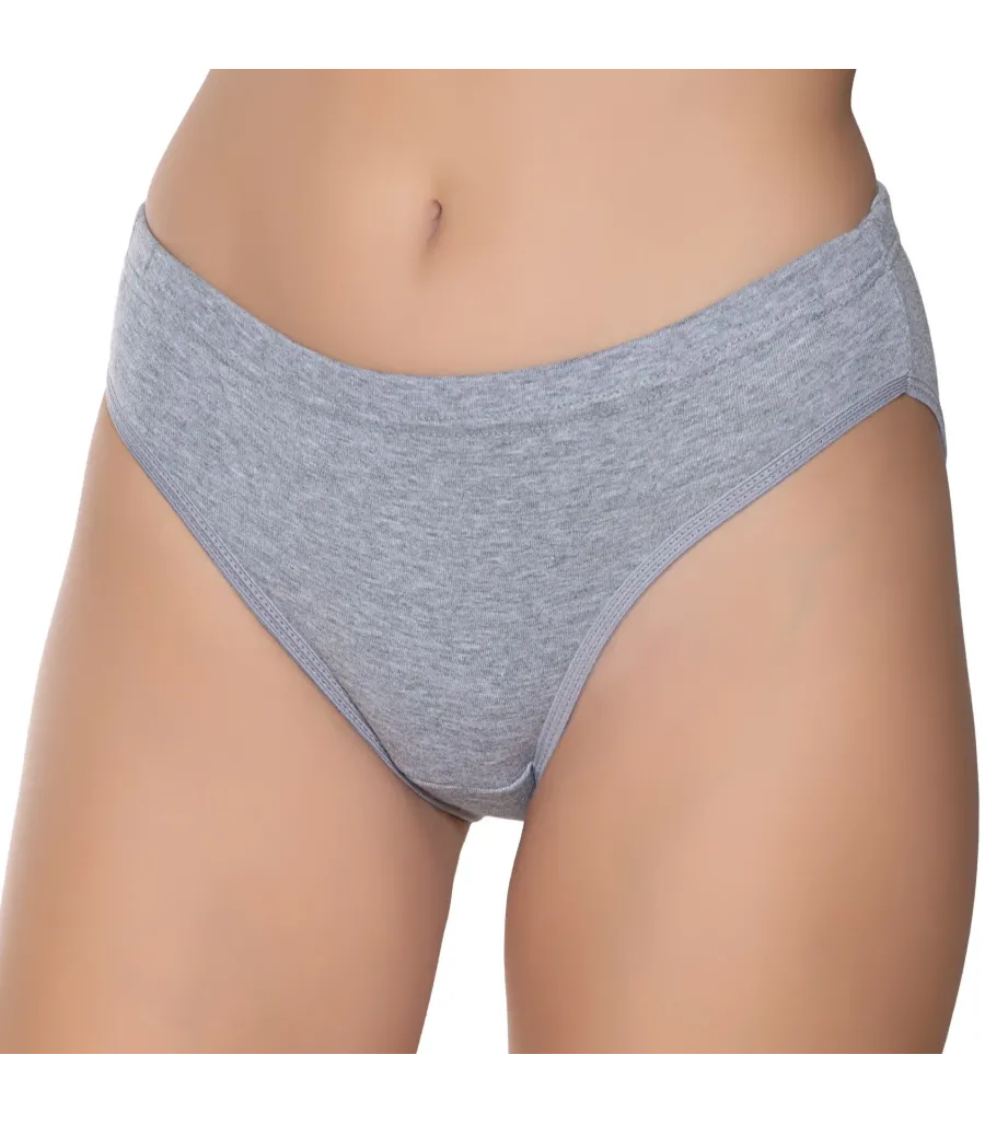 Gümüş İç Giyim 6090 Kadın Ribana Reçme Bel Bikini Gri