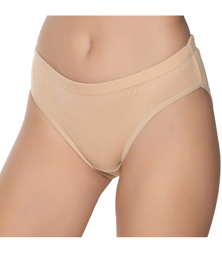 Gümüş İç Giyim 6090 Kadın Ribana Reçme Bel Bikini Ten