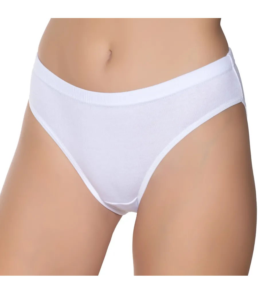 Gümüş İç Giyim 6090 Kadın Ribana Reçme Bel Bikini Beyaz