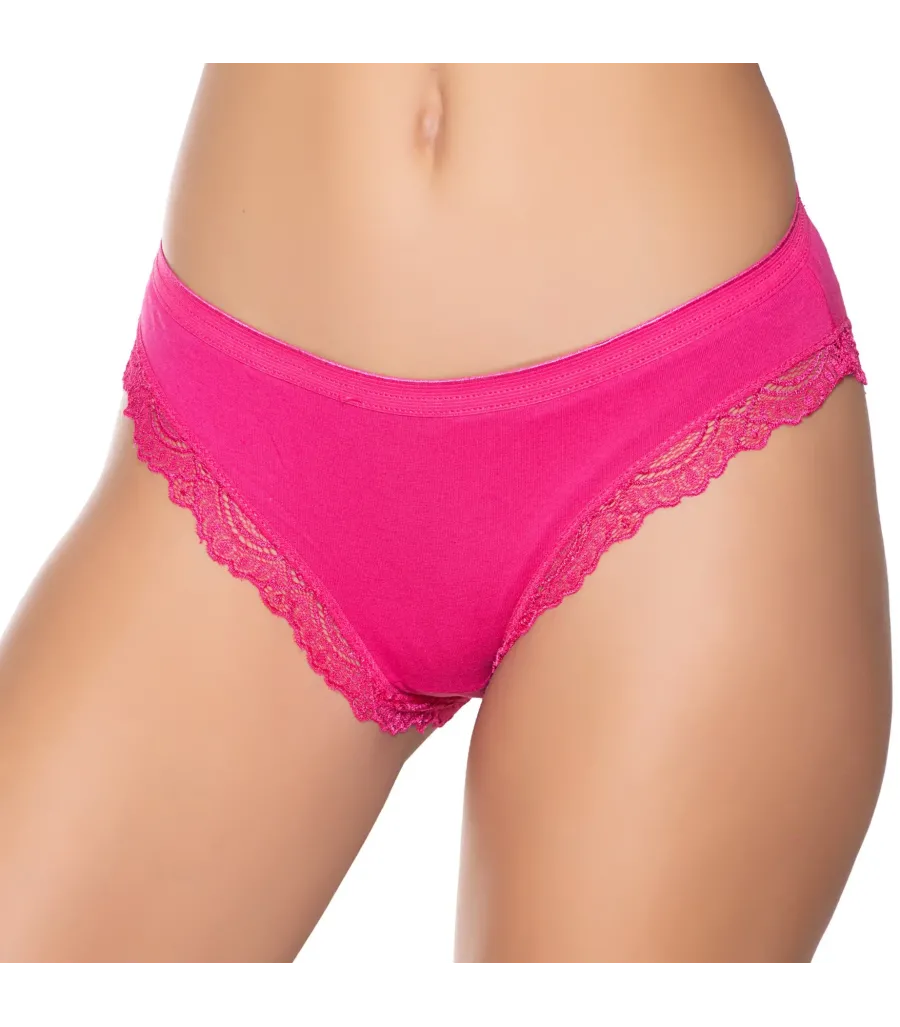Gümüş İç Giyim 6094 Kadın Likralı İnce Bel Paçası Dantel Bikini