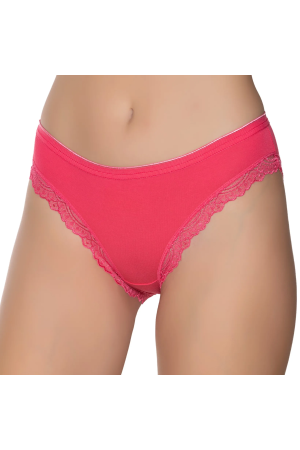 Gümüş İç Giyim 6094 Kadın Likralı İnce Bel Paçası Dantel Bikini