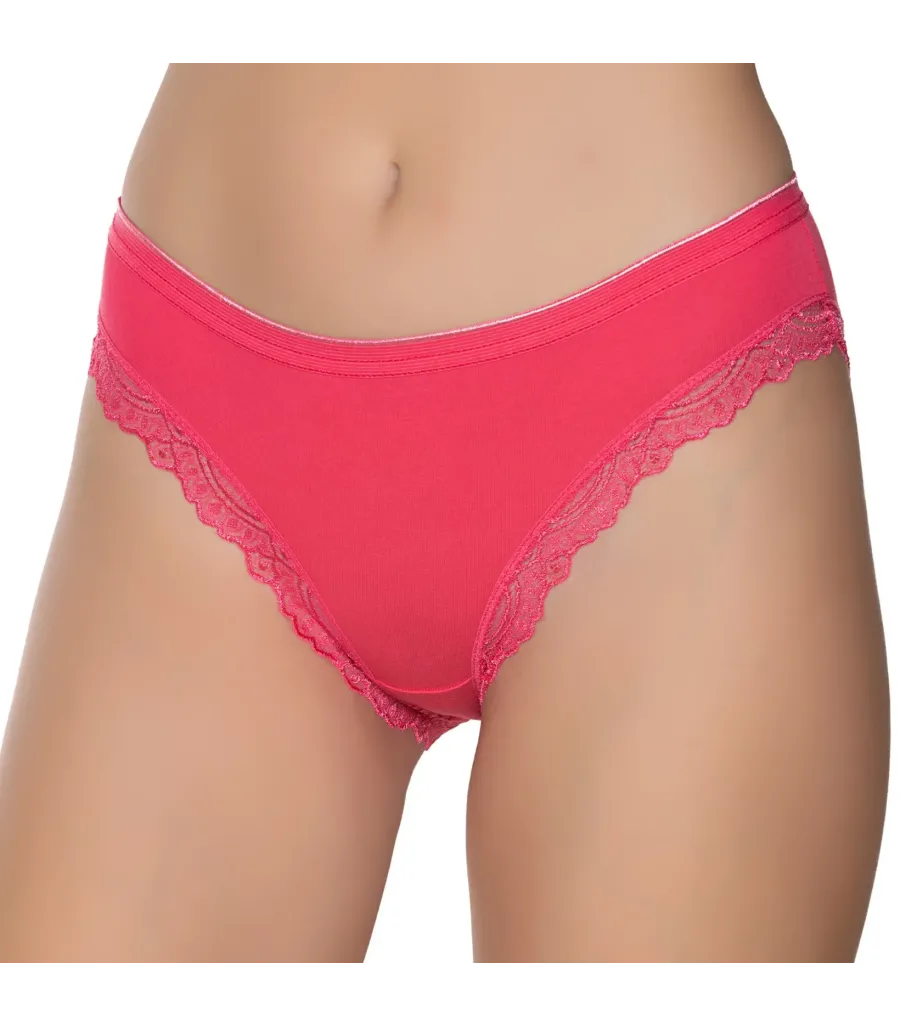 Gümüş İç Giyim 6094 Kadın Likralı İnce Bel Paçası Dantel Bikini