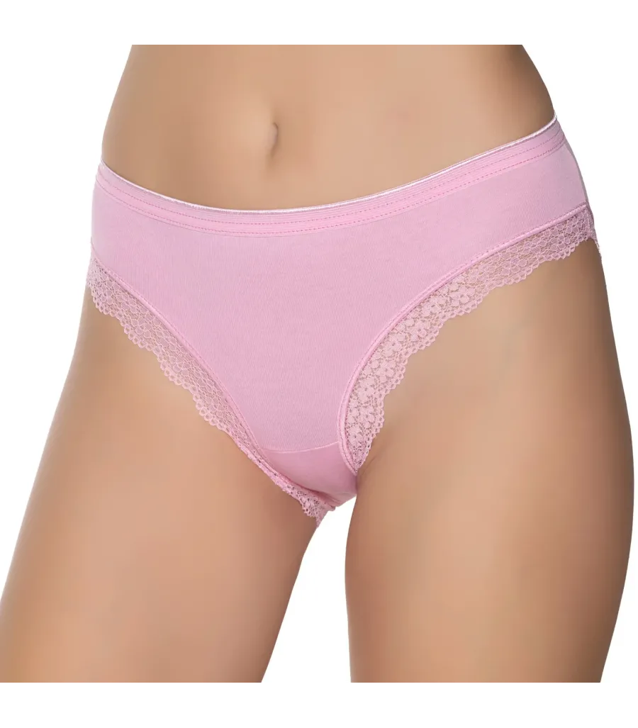 Gümüş İç Giyim 6094 Kadın Likralı İnce Bel Paçası Dantel Bikini