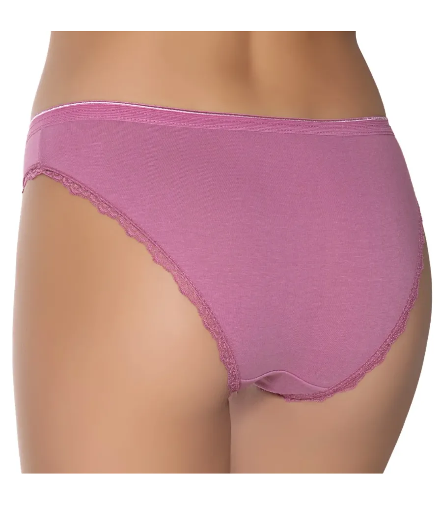 Gümüş İç Giyim 6094 Kadın Likralı İnce Bel Paçası Dantel Bikini