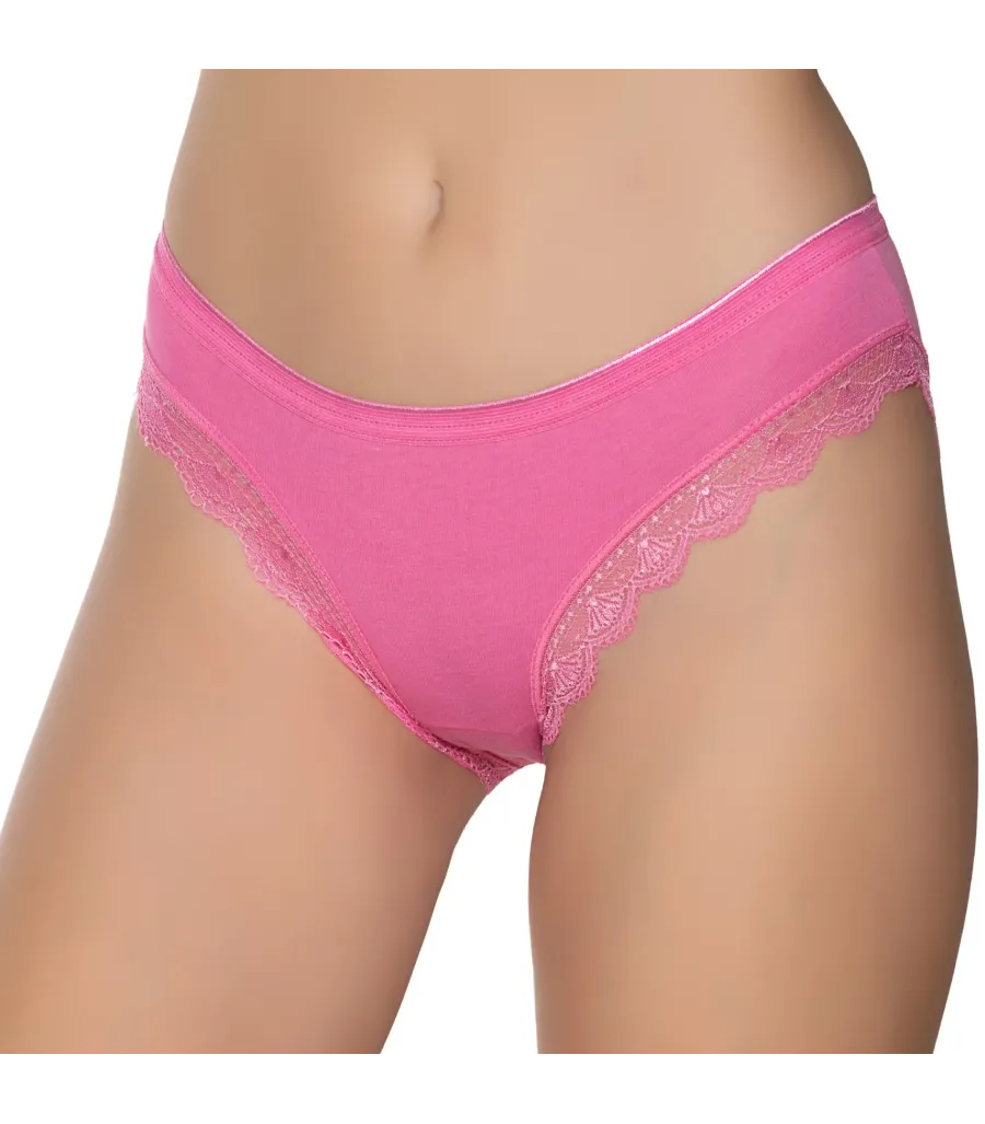 Gümüş İç Giyim 6094 Kadın Likralı İnce Bel Paçası Dantel Bikini