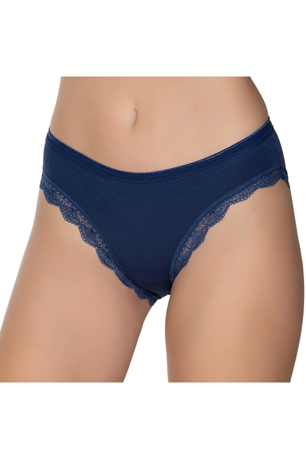 Gümüş İç Giyim 6094 Kadın Likralı İnce Bel Paçası Dantel Bikini