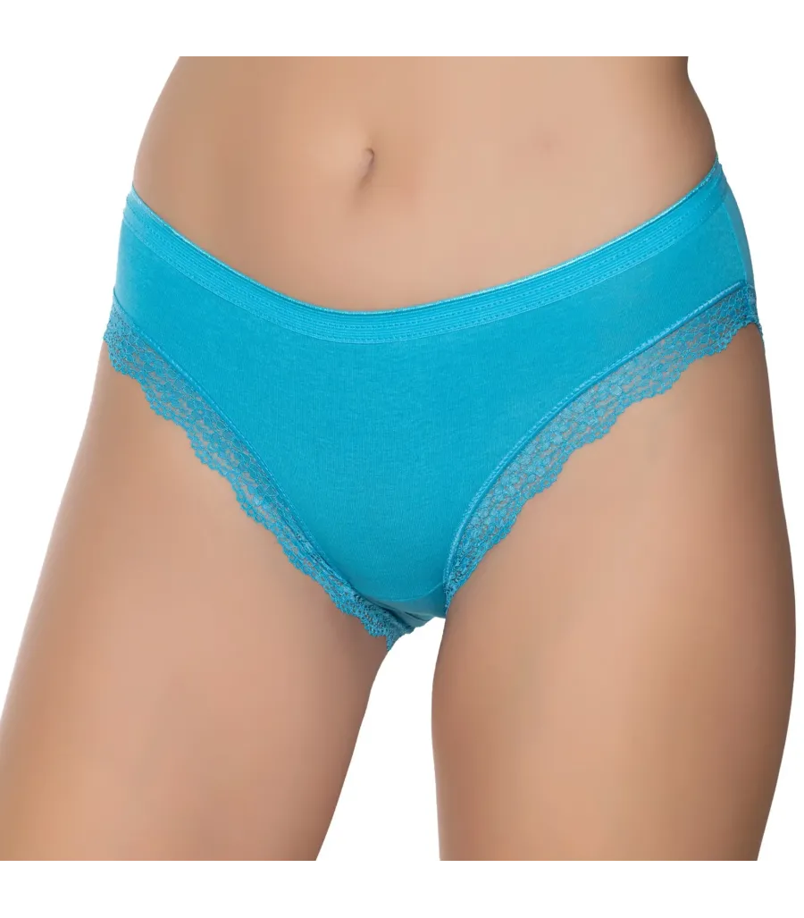 Gümüş İç Giyim 6094 Kadın Likralı İnce Bel Paçası Dantel Bikini