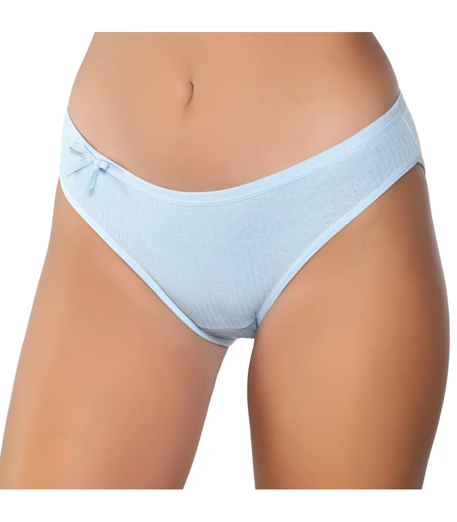 Gümüş İç Giyim 6095 Kadın Ribana İnce Bel Çizgili Bikini Açık