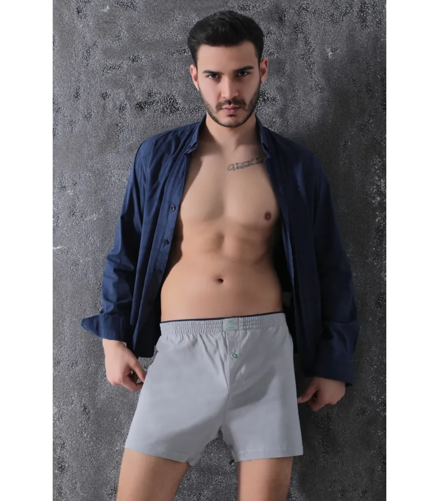 Elit Zümrüt Erkek Havlu Bel Penye Boxer Gri