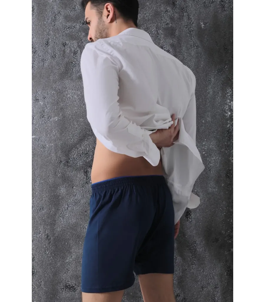 Elit Zümrüt Erkek Havlu Bel Penye Boxer Lacivert