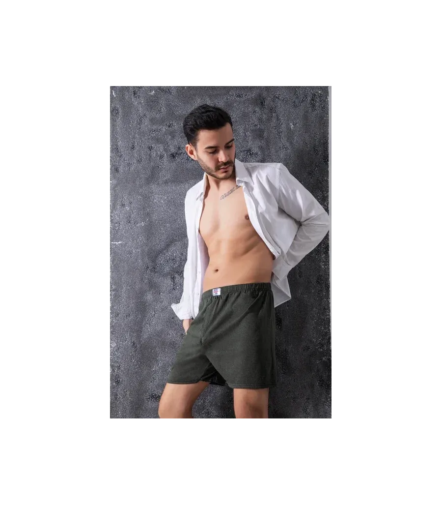 Zümrüt Yıldızı Erkek Paçalı Don Haki