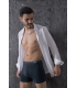 Elit Zümrüt Erkek Pamuklu Likralı Boxer Füme