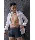 Elit Zümrüt Erkek Pamuklu Likralı Boxer Füme